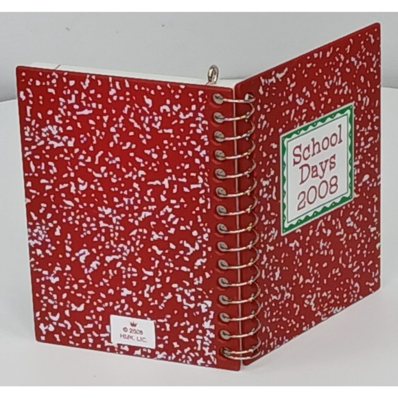 2008 Hallmark Keepsake “School Memories” Notebook A+ Kid Ornament - Picture 5 of 9